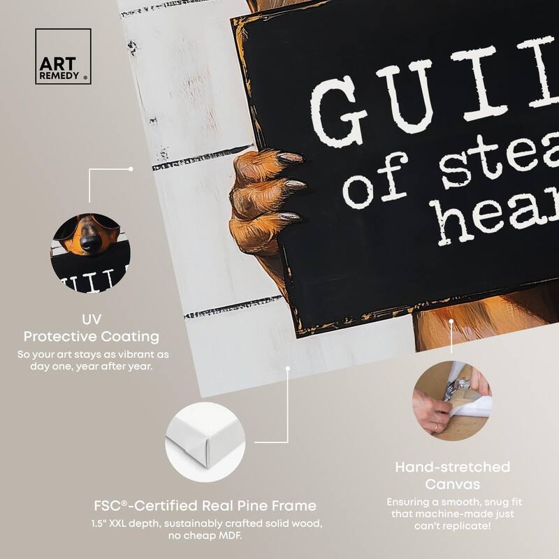 Guilty of Stealing Hearts Canvas by Art Remedy, Gallery Wrapped