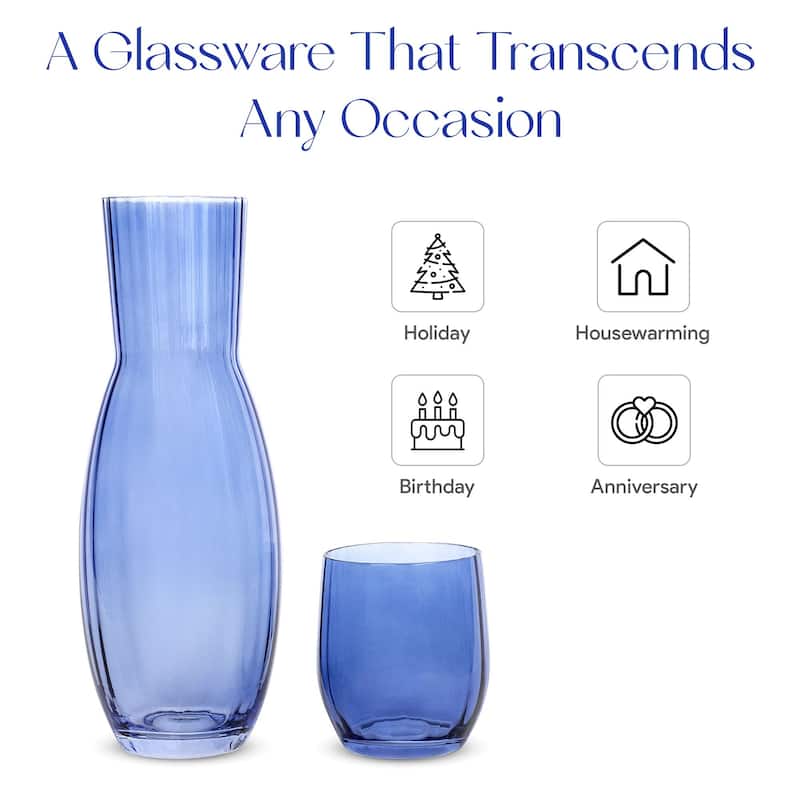 American Atelier Bedside Water Carafe with Tumbler Cup - 40 Oz