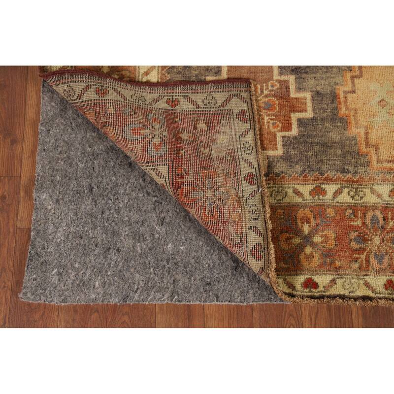 Tribal Ardebil Vintage Persian Runner Rug Hand-Knotted Wool Carpet - 4'5" x 10'7"