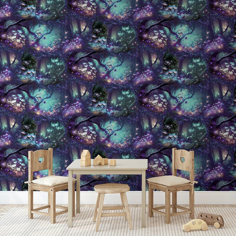 Arthouse Oleda Dark Blue Magical Garden Wallpaper