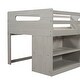 preview thumbnail 8 of 14, Elegant & Functional Design Twin Size Loft Bed With Two Shelves And Two Drawers,Beautiful Piece for Bedroom,Antique Gray