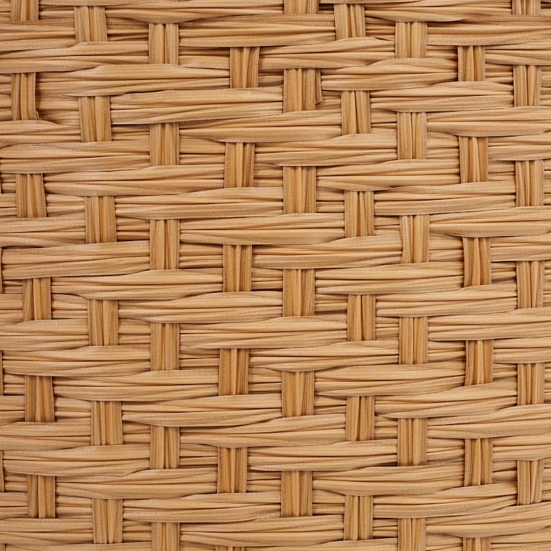 Seville Classics Handwoven Lidded Oval Double Laundry Hamper