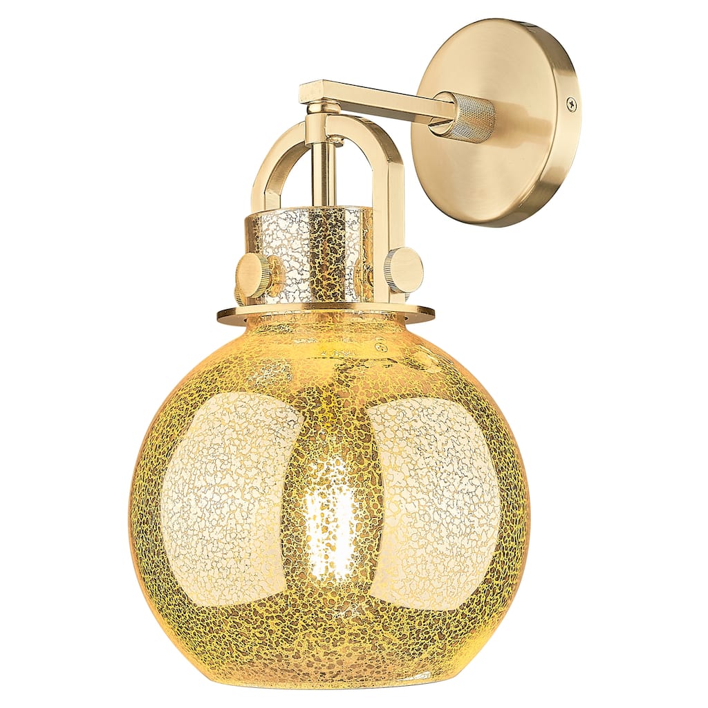 Innovations Lighting Downtown Urban - Newton Sphere - 1 Light 8" Wall-Mounted Arched-Frame Sconce