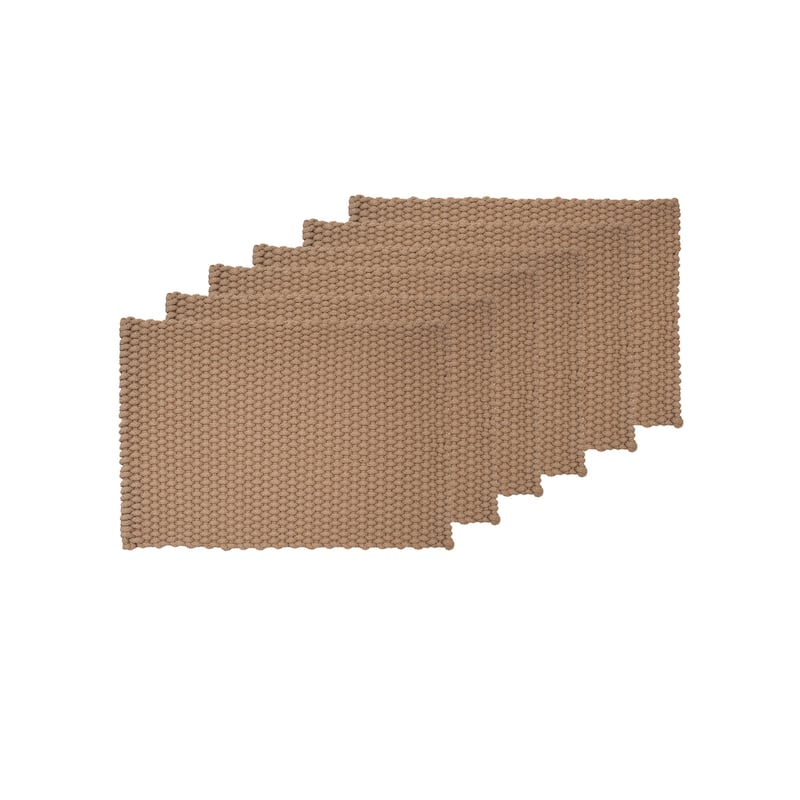 Braided Rope Placemats Sets of 6 Collection - Beige