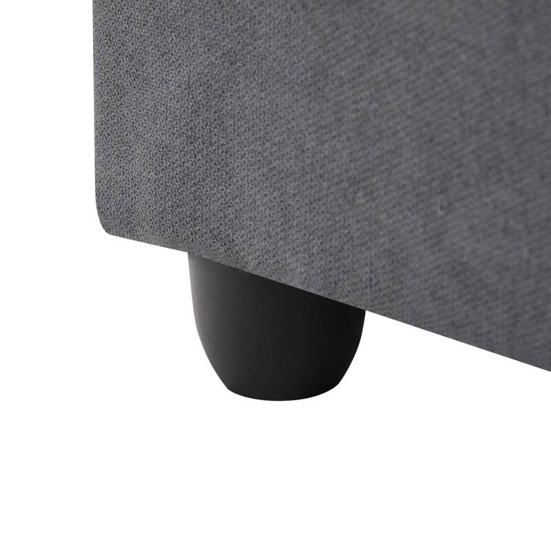 89" Modern Modular L-Shaped Sectional Sofa with Deep Seat,Movable Ottoman,Throw Pillows