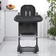 preview thumbnail 24 of 26, KISRAIS Portable Adjustable Baby High Chair with Safety Belt, Silent Lockable Wheels