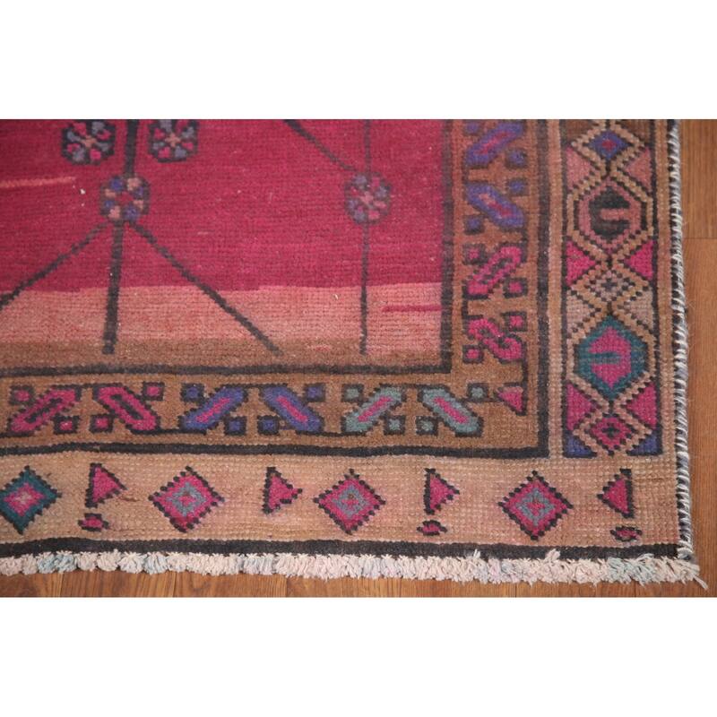 Hand Knotted Oriental 100% Wool Carpet Traditional Tribal Oranges & Rust Sirjan Runner Rug - 11' 3'' X 3' 0''