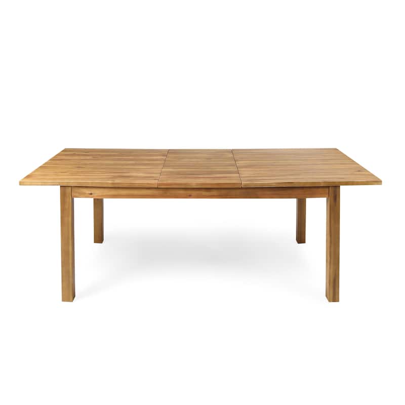 Edgewood Outdoor 8 Seater Acacia Wood Dining Set with Expandable Table by Christopher Knight Home