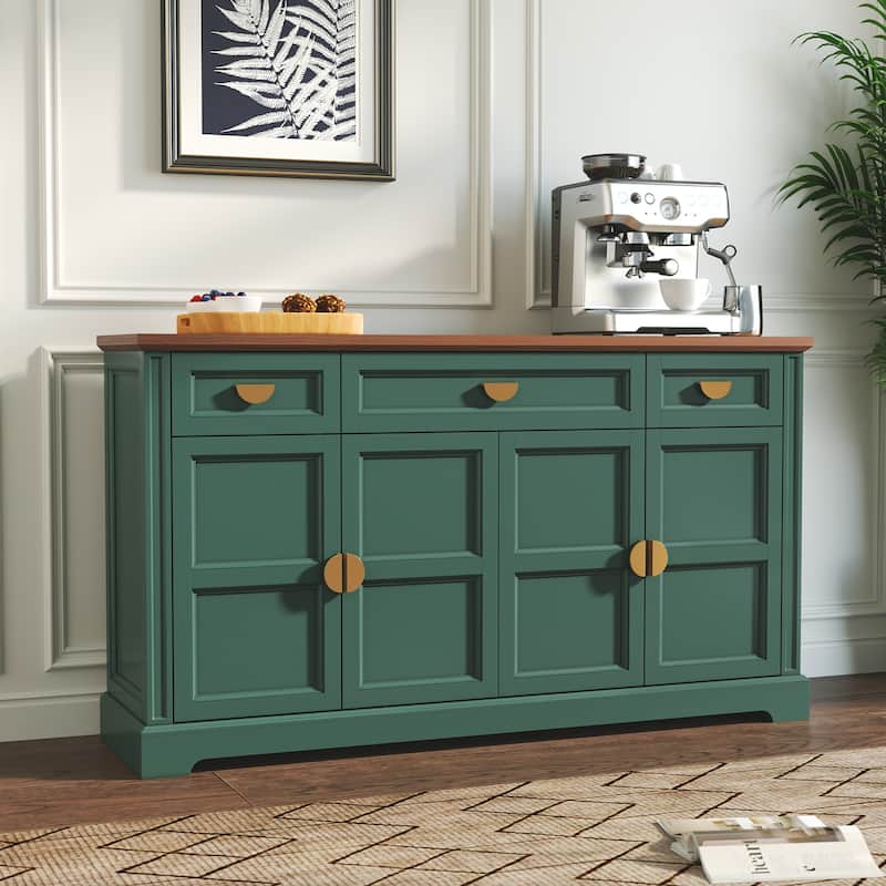59'' W Sideboard with 3 Drawers, 4-Door Storage Cabinet