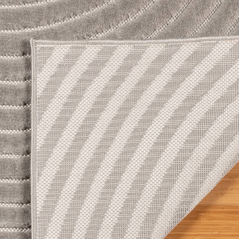 Gertmenian Conway Solid Modern Geometric Textured HighLow Indoor Area Rug Bed Bath & Beyond