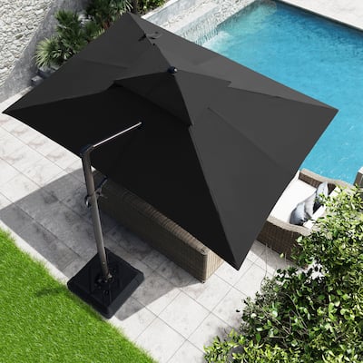 VredHom Outdoor 10x13 Ft Patio Dual Wind Vent Offset Cantilever Umbrella