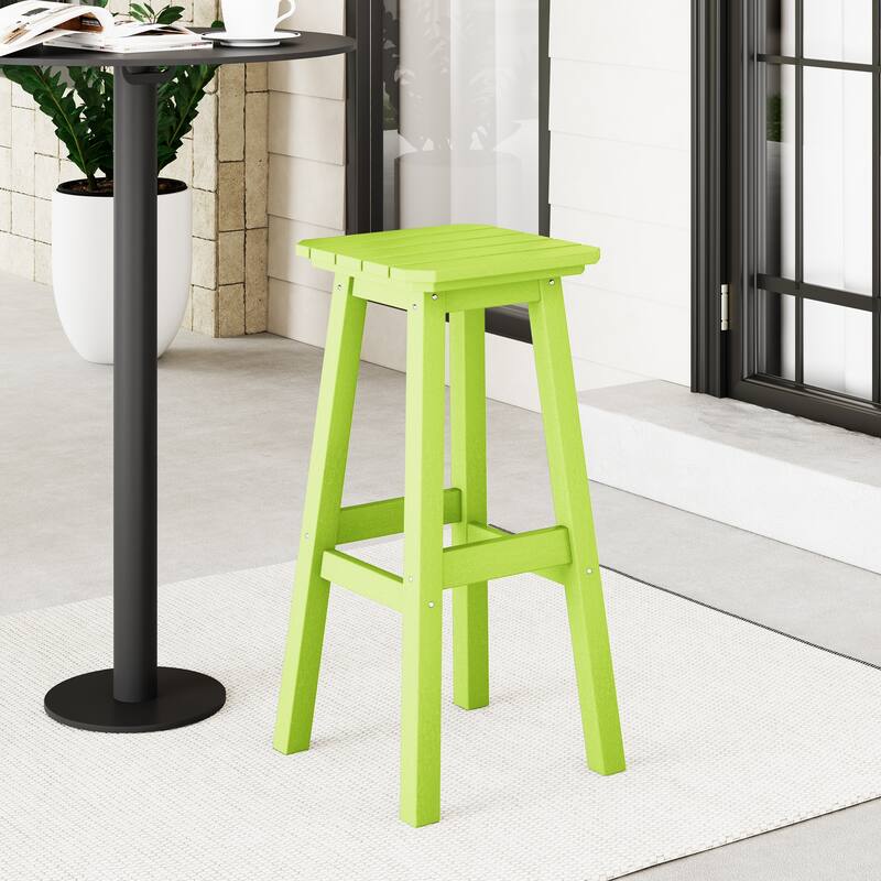 Laguna Hdpe All Weather Outdoor Patio 29" Square Bar Stool