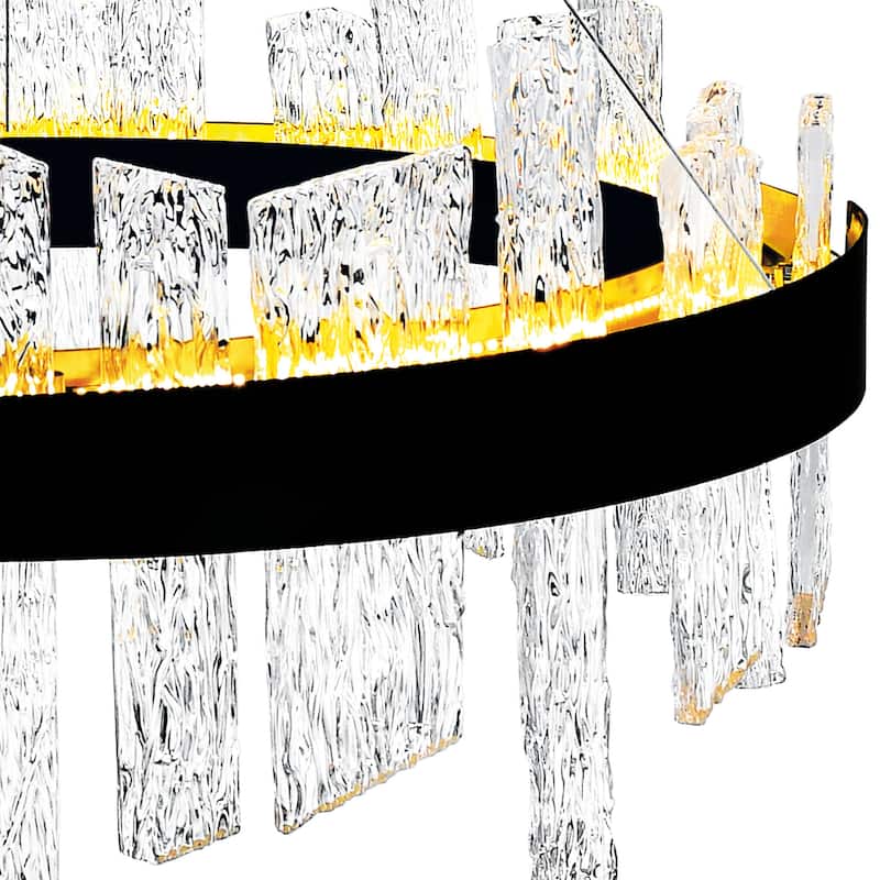 Guadiana 24 in LED Black Chandelier