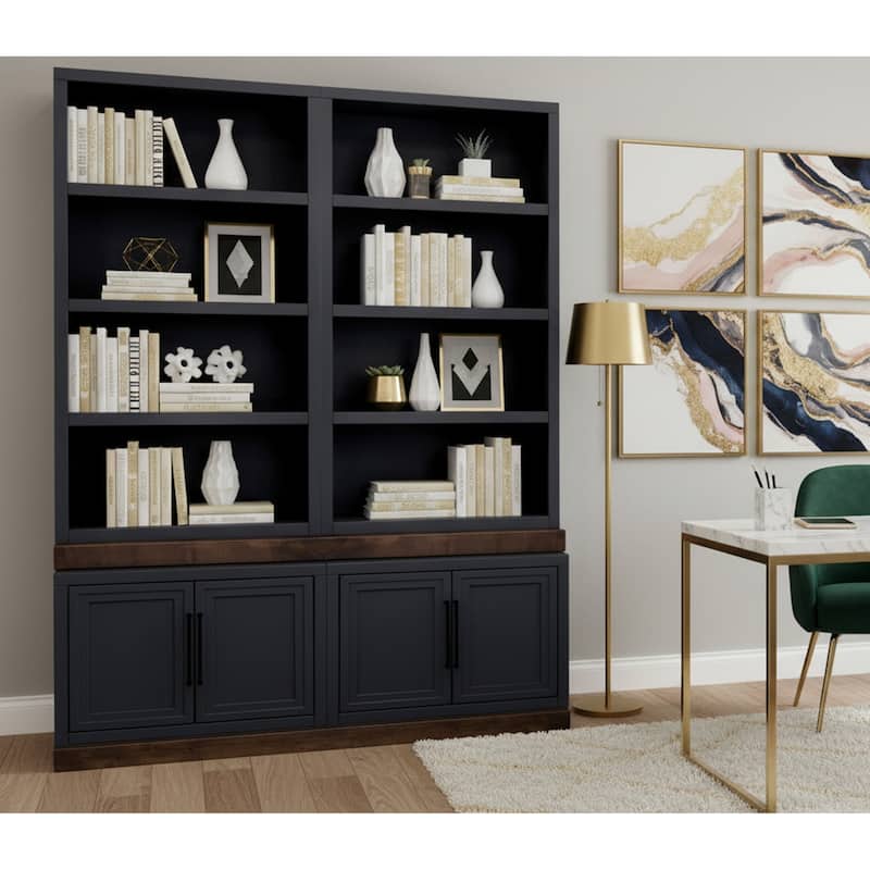 Bridgevine Home Nora Modular 2-Door Base Cabinet, No Assembly Required, Two-Tone Finish