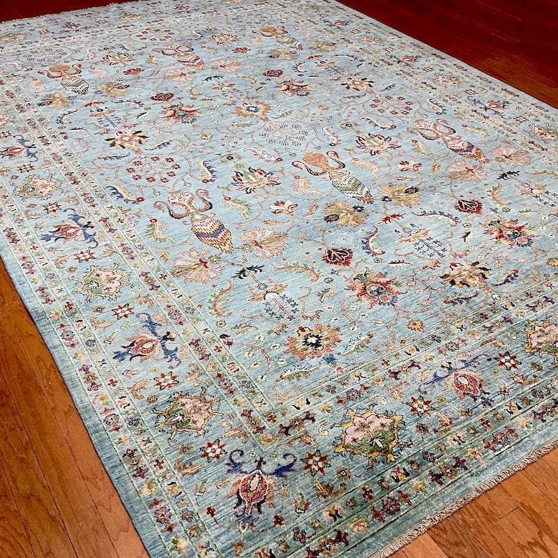 HERAT ORIENTAL Handmade Afghan Mogul Wool Rug - 8'7" x 12'1"