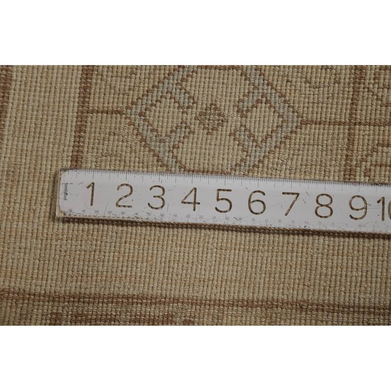 All-Over Vegetable Dye Khotan Turkish Area Rug Handmade Wool Carpet - 8'11" x 11'10"