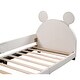 preview thumbnail 5 of 10, Twin Size Upholstered Daybed with Carton Ears Shaped Headboard