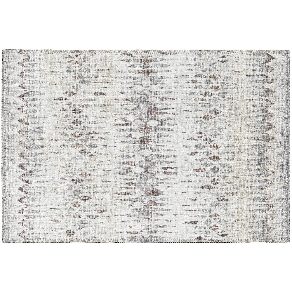 Indoor/Outdoor Rylee Boho Diamonds Washable Rug New