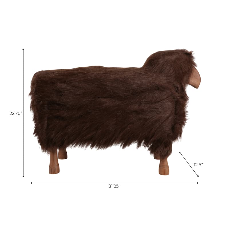 Fabric Wood Figurine with Casual Style and Decorative Wooden Accent