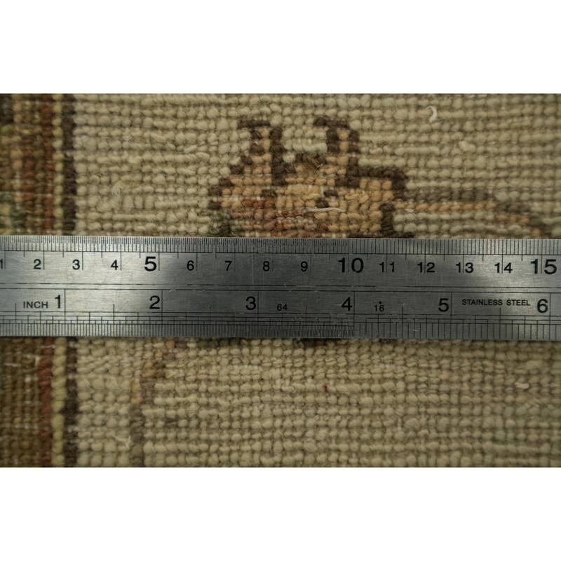 Hand Knotted Oriental 100% Wool Carpet Traditional Traditional Beige & Ivories Agra Area Rug - 10' 1'' X 7' 11''