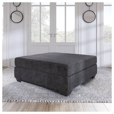 Signature Design by Ashley​ Lavernett Contemporary Oversized Accent Ottoman, Dark Gray