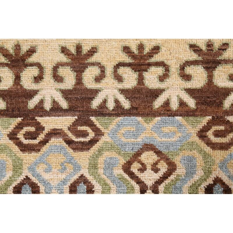 Vegetable Dye Traditional Khotan Oriental Wool Area Rug Hand-knotted - 6'3" x 9'7"
