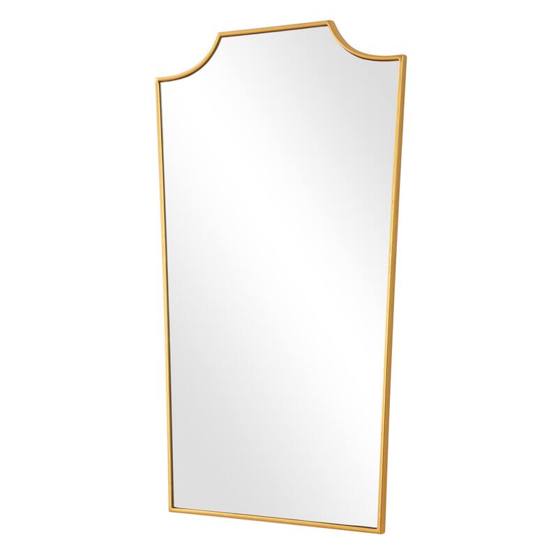 Feminine Silhouette Rectangular Framed Wall Mirror - 40" - Antique Gold Leaf Finish