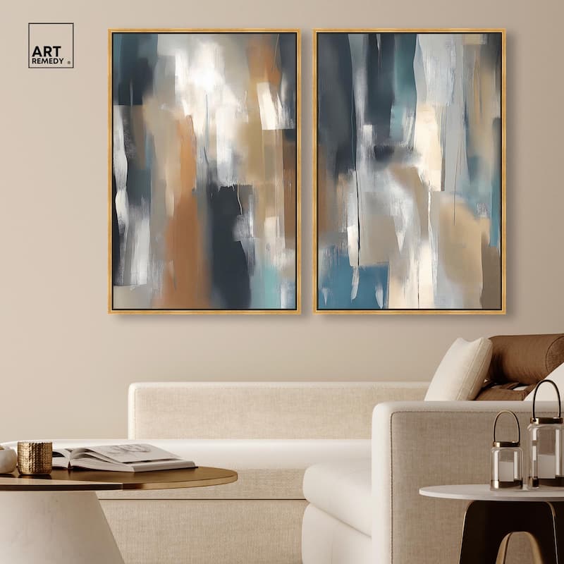 Vertical Rush Canvas Set of 2 by Art Remedy