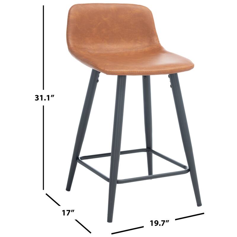 SAFAVIEH Flo 24-inch Counter Stool - 19.7" x 17" x 31.1" - 20Wx17Dx31H