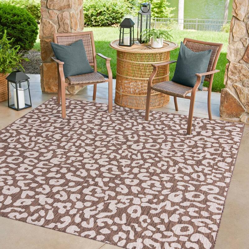 Outdoor Gallery Collection Area Rug - Brown - 10' Square