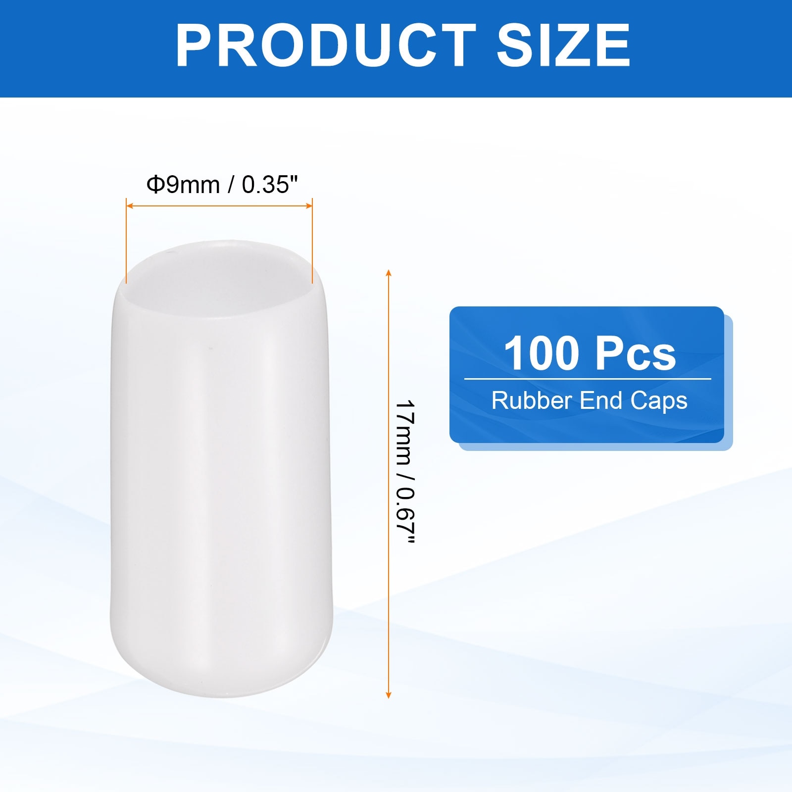 Round Rubber End Caps Bolt Covers Caps Vinyl Rubber Flexible Screw Thread Protectors for Metal Tube Rod Bolts