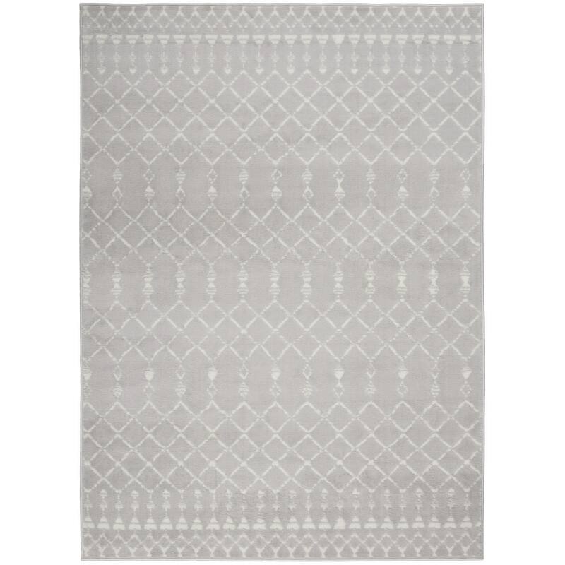 Hini Power Loomed Distressed Non Skid Stain Resistant Area Rug By HomeRoots - 108' X '72' X '0.39