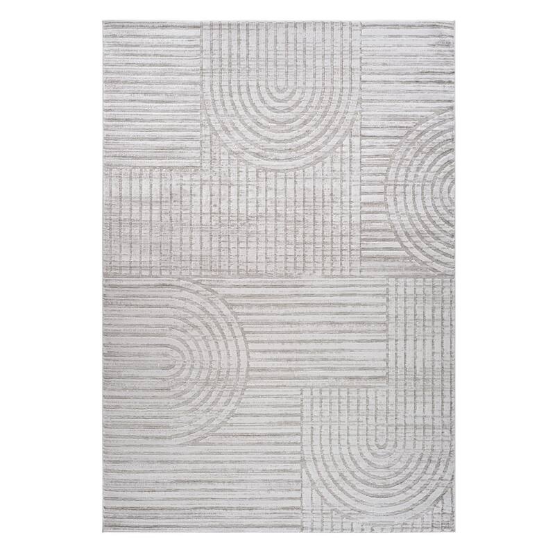 Bodu Distressed Geometric Abstract Modern Stain Resistant Woven Durable Area Rug By HomeRoots