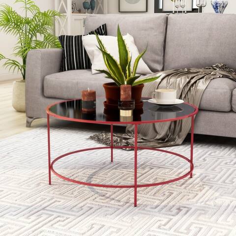 Furniture of America Llewellyn Contemporary 36-inch Round Coffee Table