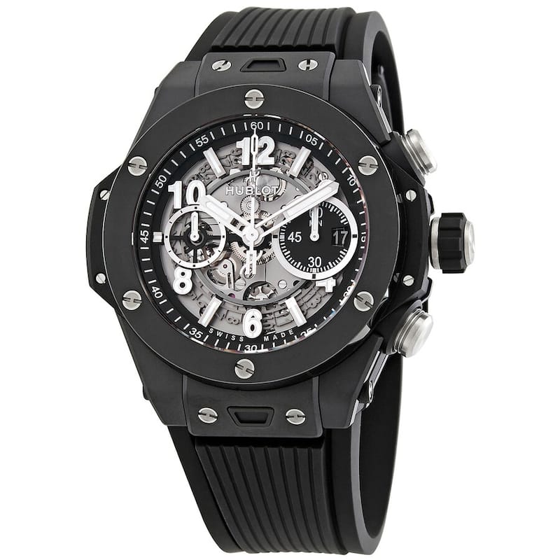 Hublot Big Bang Unico Black Magic Chronograph Automatic Men's Watch - Silver-Tone