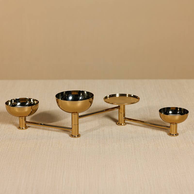 Swivel Polished Stainless Steel Condiment Set