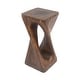 preview thumbnail 42 of 73, Christopher Knight Home - Aurelian Quenby MGO Lightweight Concrete Twist End Table with Wood-Grain Texture