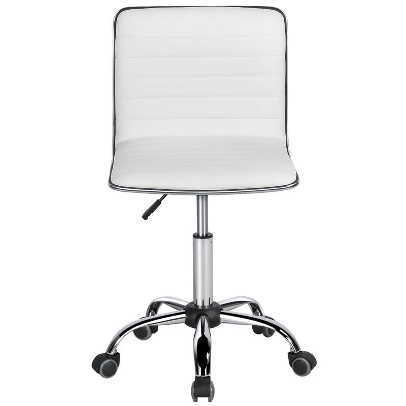Yaheetech Foam Task Chair with Swivel and Faux Leather Office Chair