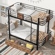 preview thumbnail 2 of 15, Twin XL over Twin XL Metal Bunk Bed with MDF Board Guardrail and Two Storage Drawers, No Box Spring Needed & Easy Assembly