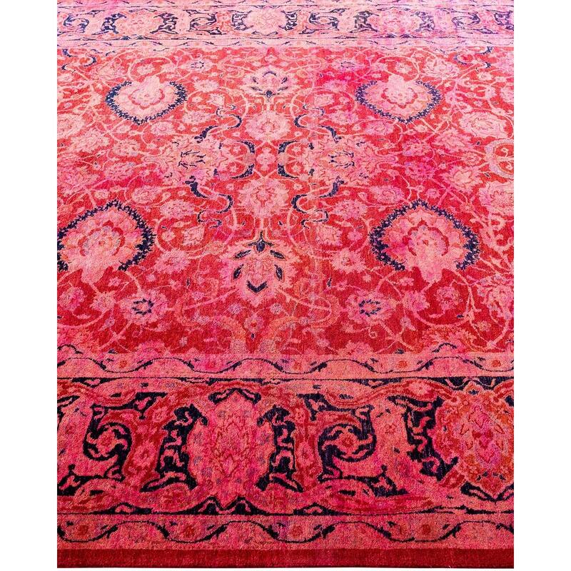 Contemporary Overdyed Wool Hand Knotted Area Rug - 6' 1" x 8' 10"