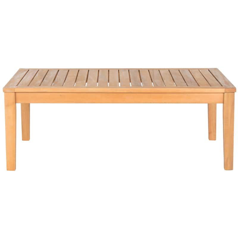 SAFAVIEH Outdoor Arely Acacia Wood 4-Piece Patio Set - 48W x 32D x 25H