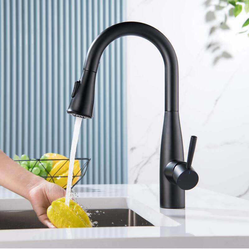 Bari Single Handle Pull Down Kitchen & Bar Sink Faucet