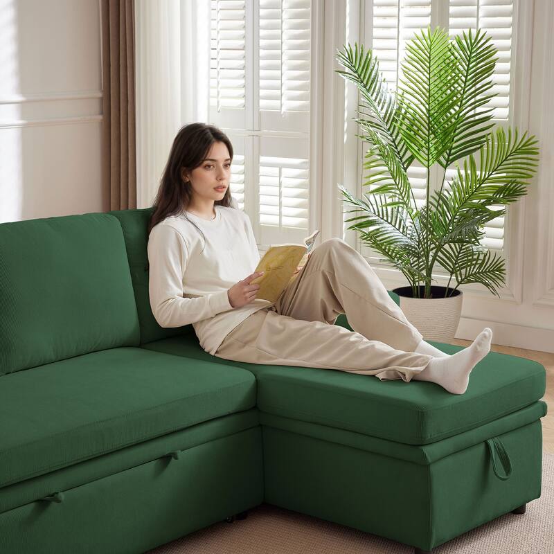 78.94" Striped Fabric Sleeper Sofa