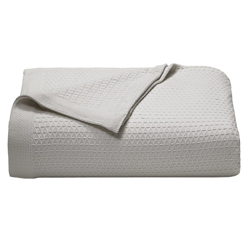 Nautica Baird Diamond Knit Solid Cotton Blanket - Twin - Grey
