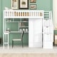 preview thumbnail 19 of 33, Twin size Loft Bed with Bookshelf,Drawers,Desk,and Wardrobe