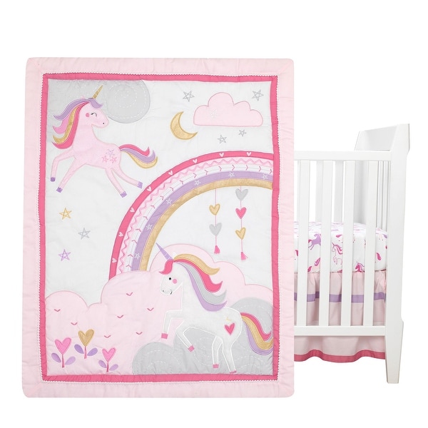 unicorn baby girl crib bedding