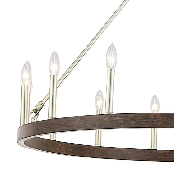 Acroma 15 Light Modern Farmhouse Wagon Wheel Chandelier-UL Certified - N/A