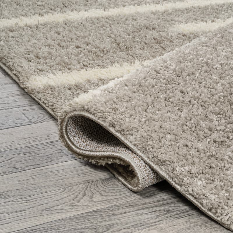 JONATHAN Y Cristo Berber Stripe Shag Area Rug