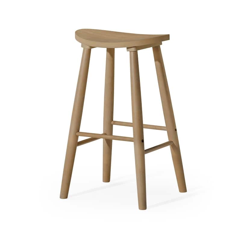 Maven Lane Luna Kitchen Stool - Light Oak - Bar Height