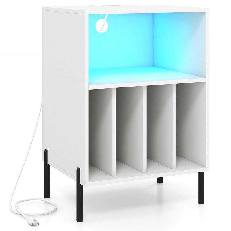 Costway Record Player Stand Turntable Stand with Vinyl Storage Holder - See Details